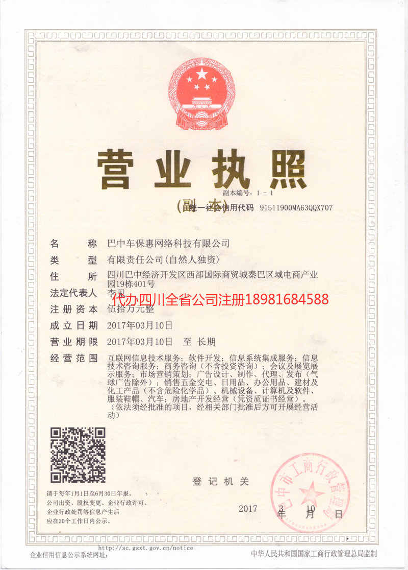 绵阳绵阳车保惠网络科技有限公司